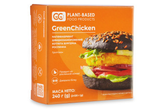 Plant-based chicken burger cutlet GreenChicken